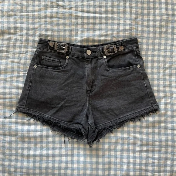 Blank NYC Shorts Blank Nyc Washed Black Denim Barrow Shorts Sz